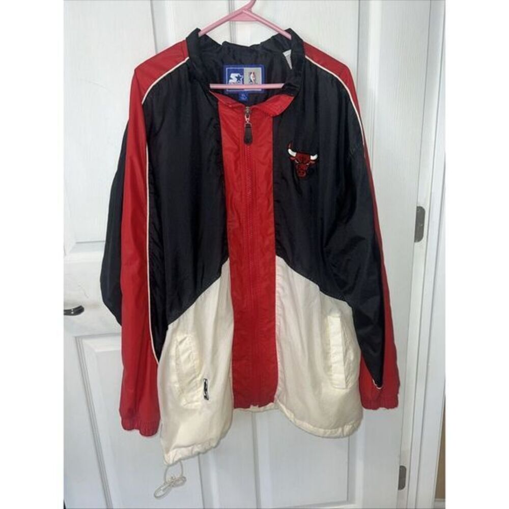 Starter Rare Chicago‎ Bulls Jacket Vintage NBA Hype Jacket 90's Size XL